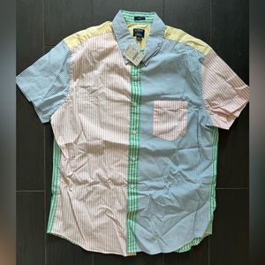 Men’s Jcrew Color Block Button Up -Size Large